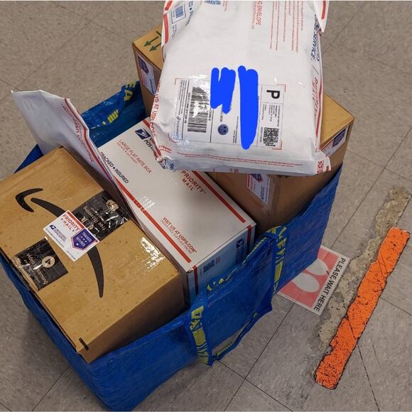 IKEA FRAKTA - Five (5) Large Blue Reusable Shopping Bag Laundry Tote Bag NEW - Picture 4 of 10